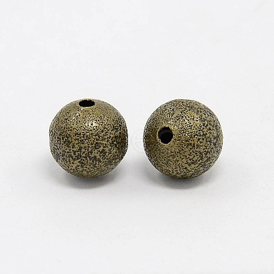 Round Brass Textured Beads EC225-M-NF-1