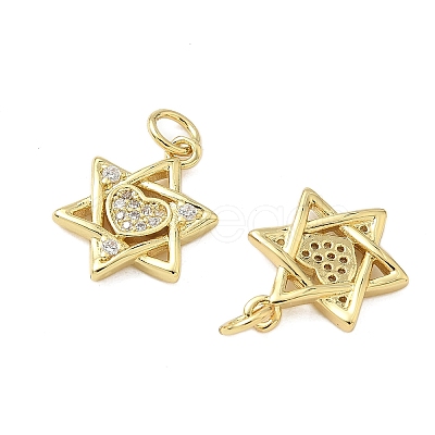 Brass Micro Pave Cubic Zirconia Pendants KK-Z120-17G-1