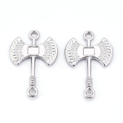 Alloy Double Axe Connector Charms PALLOY-N176-125P-1