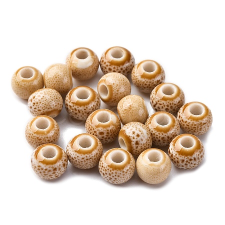 Bright Glazed Porcelain Beads PORC-D300-A33-1