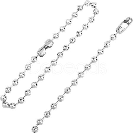 304 Stainless Steel Ball Chain Bracelets and Necklaces Jewelry Sets SJEW-UN0001-01P-1