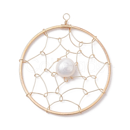 Natural Cultured Freshwater Pearl Pendants PALLOY-JF02653-03-1