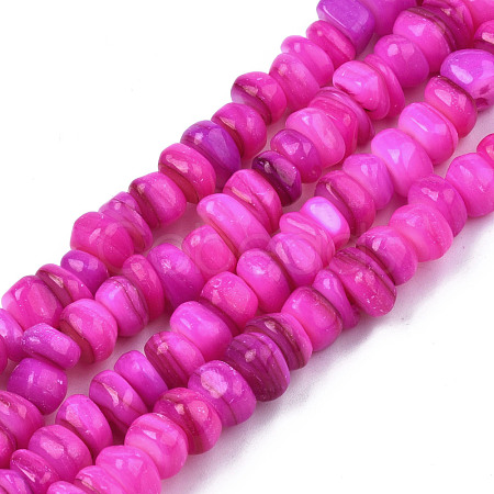 Natural Trochid Shell/Trochus Shell Beads Strands SHEL-S258-081-B07-1