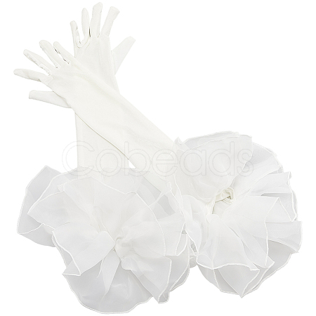 Velvet Long Finger Gloves AJEW-WH20067-005C-1