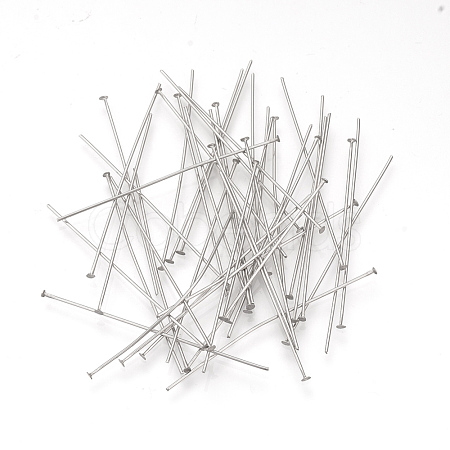 Non-Tarnish 304 Stainless Steel Flat Head Pins X-STAS-Q218-01B-1