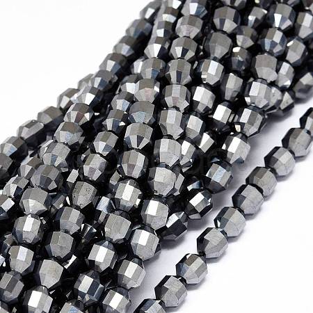 Natural Terahertz Stone Beads Strands G-O201C-03-1