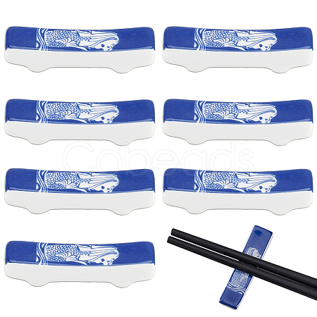 Porcelain Chopsticks Rest Dinner Spoon Stand Knife Fork Holder DIY-WH0270-064-1