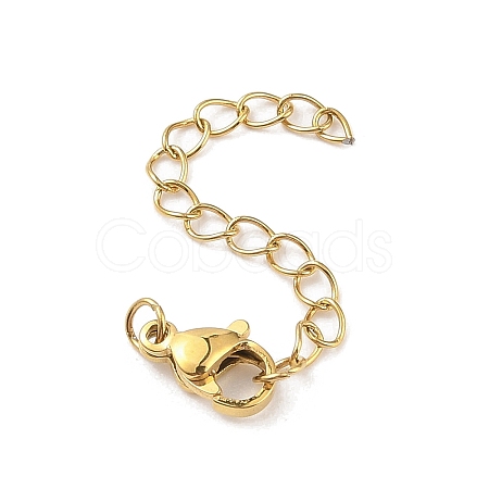 Ion Plating(IP) 304 Stainless Steel Curb Chain Extender High Polished STAS-A097-02D-G-1