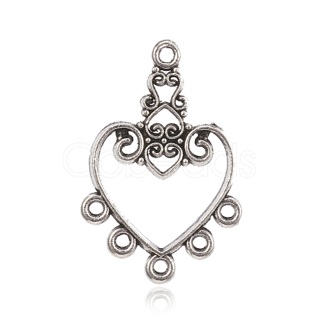 Tibetan Style Alloy Chandelier Components PALLOY-F149-03AS-1