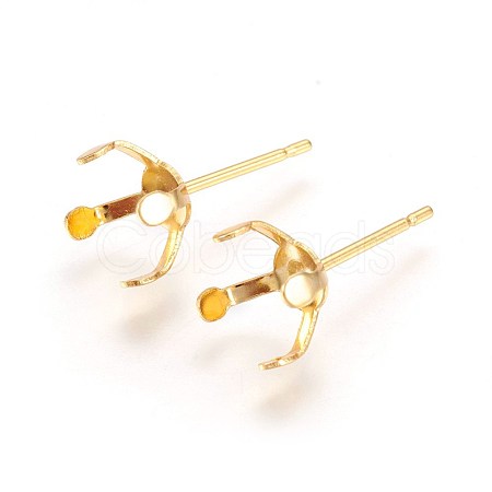 304 Stainless Steel Stud Earring Findings STAS-L219-03D-G-1