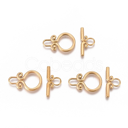 Ion Plating(IP) 304 Stainless Steel Toggle Clasps STAS-L247-004G-1