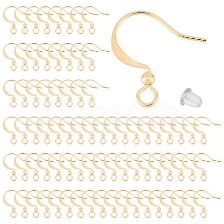 150Pcs Brass Earring Hooks KK-DC0002-43-1