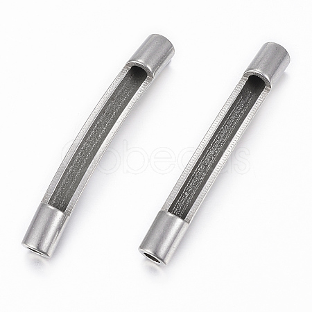 Tarnish Resistant 304 Stainless Steel Tube Beads STAS-H400-72P-1