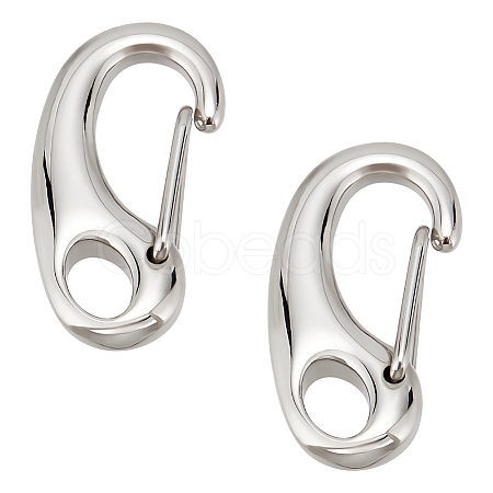 304 Stainless Steel Keychain Clasp Findings STAS-PH0002-24P-1