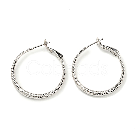 Twisted Big Ring Huggie Hoop Earrings for Girl Women KK-C224-05P-01-1