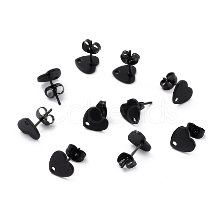304 Stainless Steel Stud Earring Findings Ion Plating(IP) STAS-I183-07A-07EB-1