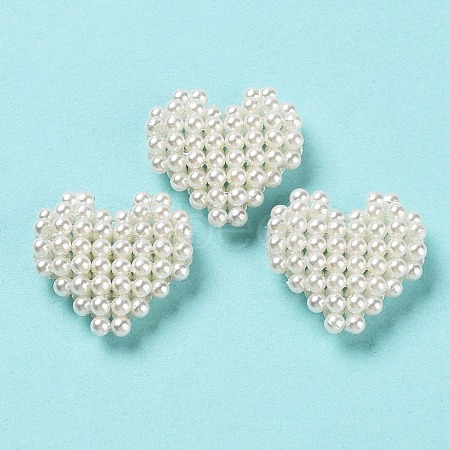 Plastic Imitation Pearl Woven Beads KY-G028-01-1