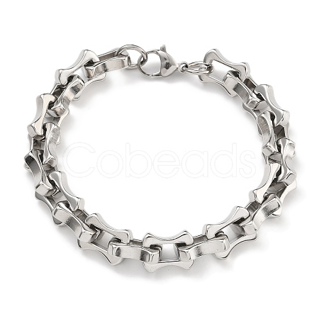 304 Stainless Steel Link Chain Bracelets BJEW-H618-11P-1