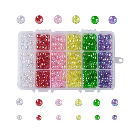 Eco-Friendly Transparent Acrylic Beads TACR-JP0001-09-1