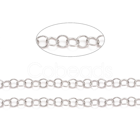 Tarnish Resistant 304 Stainless Steel Rolo Chains CHS-F011-08F-P-1
