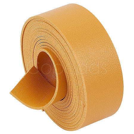 2M Flat Double Face Lychee Pattern Imitation Leather Band LC-WH0010-01A-05-1