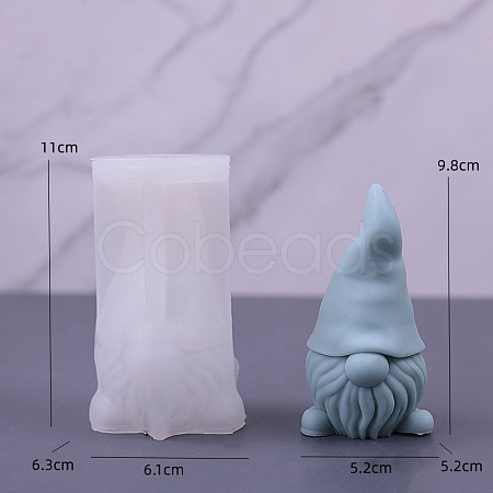 Gnome DIY Food Grade Silicone Statue Candle Molds PW-WG40941-01-1