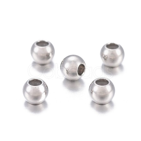 201 Stainless Steel Beads STAS-P238-02P-03-1