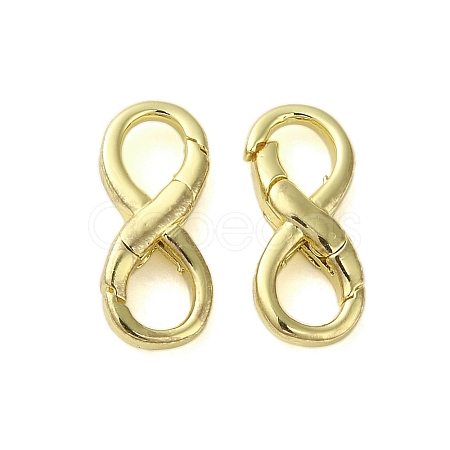 Brass Spring Gate Rings KK-B089-07G-1