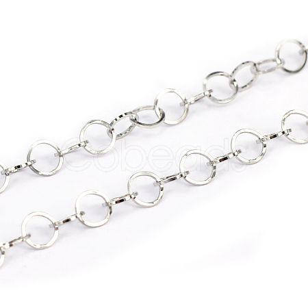 Non-Tarnish 3.28 Feet 304 Stainless Steel Cable Chains X-CHS-L001-95-5mm-1