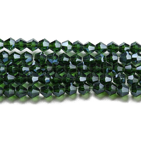 Transparent Electroplate Glass Beads Strands EGLA-A039-T4mm-A25-1