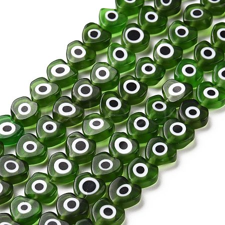 Handmade Evil Eye Lampwork Beads Strands LAMP-F023-B13-1