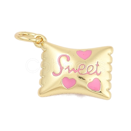 Brass Enamel Charms KK-Q028-17A-G-1