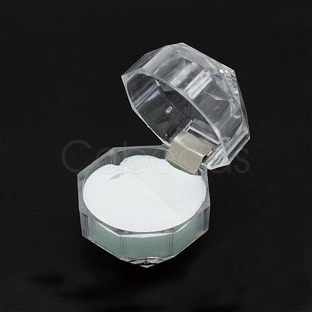 Transparent Plastic Ring Boxes OBOX-R001-04A-1