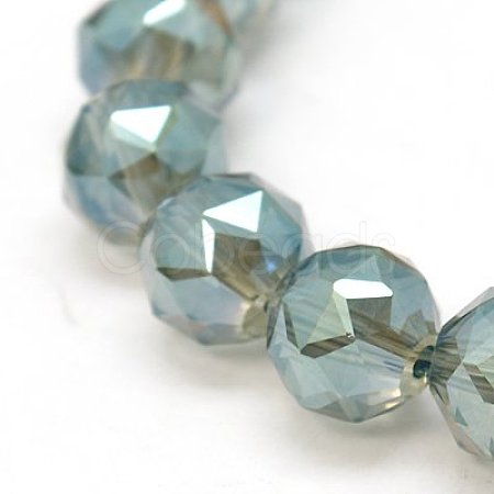 Electroplate Glass Beads Strands EGLA-J015-10mm-05-1
