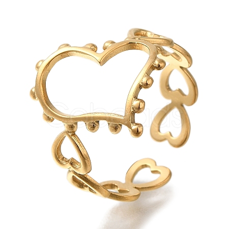 304 Stainless Steel Cuff Rings RJEW-Z074-01G-1
