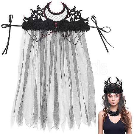 Felt Cloth and Alloy Headwear Crown OHAR-WH20020-01C-1