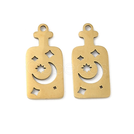 201 Stainless Steel Pendants STAS-P428-02B-G-1