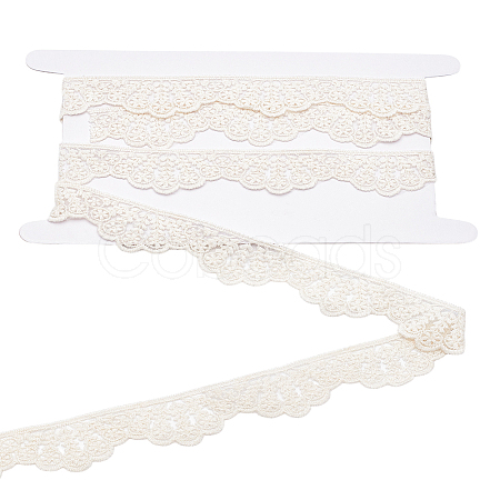 2 Yards Shell Shaped Cotton Hollow Flower Lace Trim OCOR-LP0001-12-1