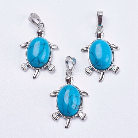 Synthetic Turquoise Pendants G-F265-01M-1