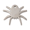 Non-Tarnish Halloween 201 Stainless Steel Pendants, Spider Charm, Stainless Steel Color, 15.5x16.5x1mm, Hole: 1.5mm