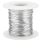 Custom Round Aluminum Wire, Platinum, 18 Gauge, 1mm, about 196.85 Feet(60m)/Roll