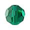 Preciosa&reg Crystal Beads, Czech Crystal, 451 19 602 Round, 50730 Emerald, 5mm, Hole: 1mm