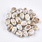 Handmade Porcelain Beads, Fancy Antique Glazed Porcelain, Oval, Linen, 12~14x9~10.5x9~11mm, Hole: 2.5mm