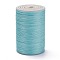 Round Waxed Polyester Thread String, Micro Macrame Cord, Twisted Cord, for Leather Sewing Stitching, Light Sky Blue, 0.3~0.4mm, about 174.98 Yards(160m)/Roll