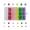 Eco-Friendly Transparent Acrylic Beads, Round, Mixed Color, 16.5x10.8x3cm, about 720~738pcs/box