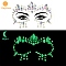 Luminous Glow in the Dark Removable Temporary Water Proof Tattoos Paper Stickers, Antique White, 14.5x17cm