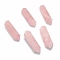 Natural Rose Quartz Healing Stones, Reiki Energy Balancing Meditation Therapy Wand, No Hole/Undrilled, Double Terminated Points, 54~55x13~16x12~14mm