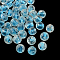 Handmade Luminous Lampwork Beads, Round, Deep Sky Blue, 12mm, Hole: 2mm