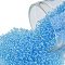 TOHO Round Seed Beads, Japanese Seed Beads, (104) Transparent Luster Aqua, 15/0, 1.5mm, Hole: 0.7mm, about 3000pcs/bottle, 10g/bottle