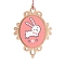 Easter Theme Wood Oval with Rabbit Pendant Decoration, for Home Party Hanging Decoration, White, 88x64x8mm